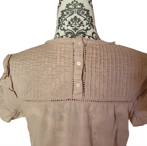 Maison Scotch short ruffle sleeve blouse size 1/small - Picture 5 of 12